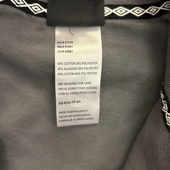 Umbro Kids Tech Soccer Full Zip Jacket Size XS (4/5) Gray Zipped Pockets NWT - Picture 3 of 14